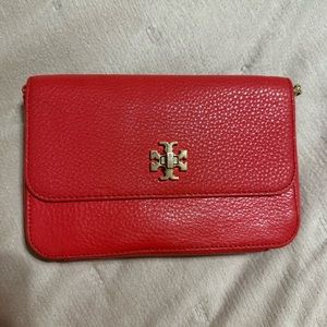 Tory Burch coral crossbody chain bag